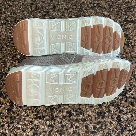 Like New Vionic Captivate Gray and Light Teal Sneakers - Picture 8 of 9